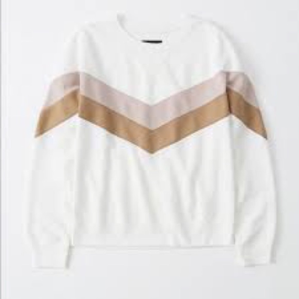 Abercrombie & Fitch Soft A&F Crew sweatshirt white size large